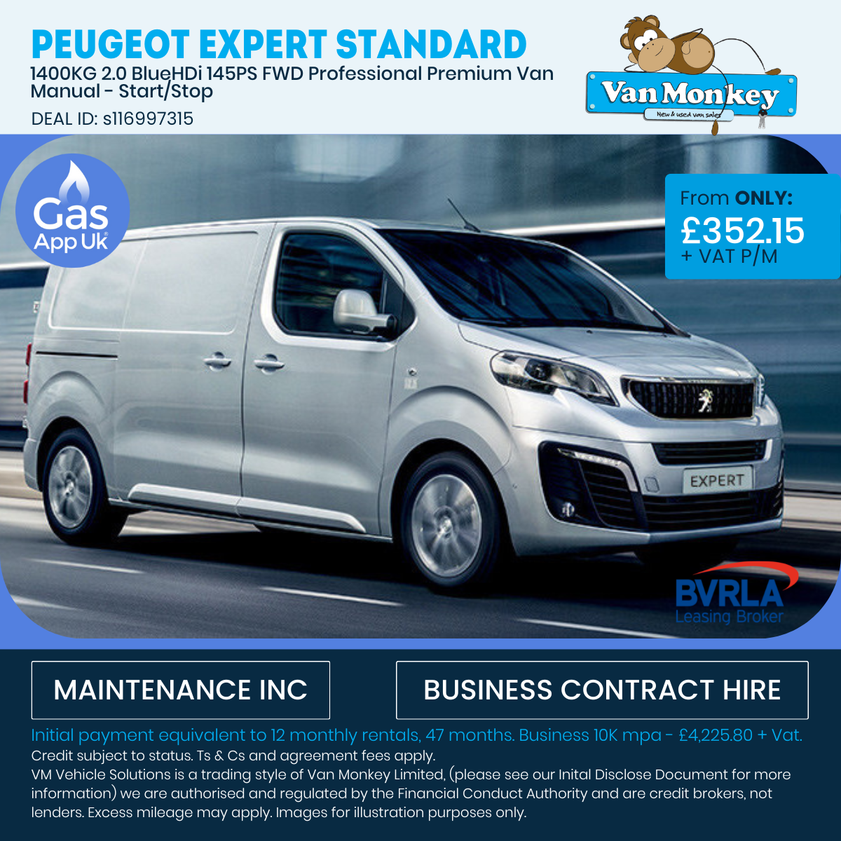 Peugeot Expert Standard - Gas App