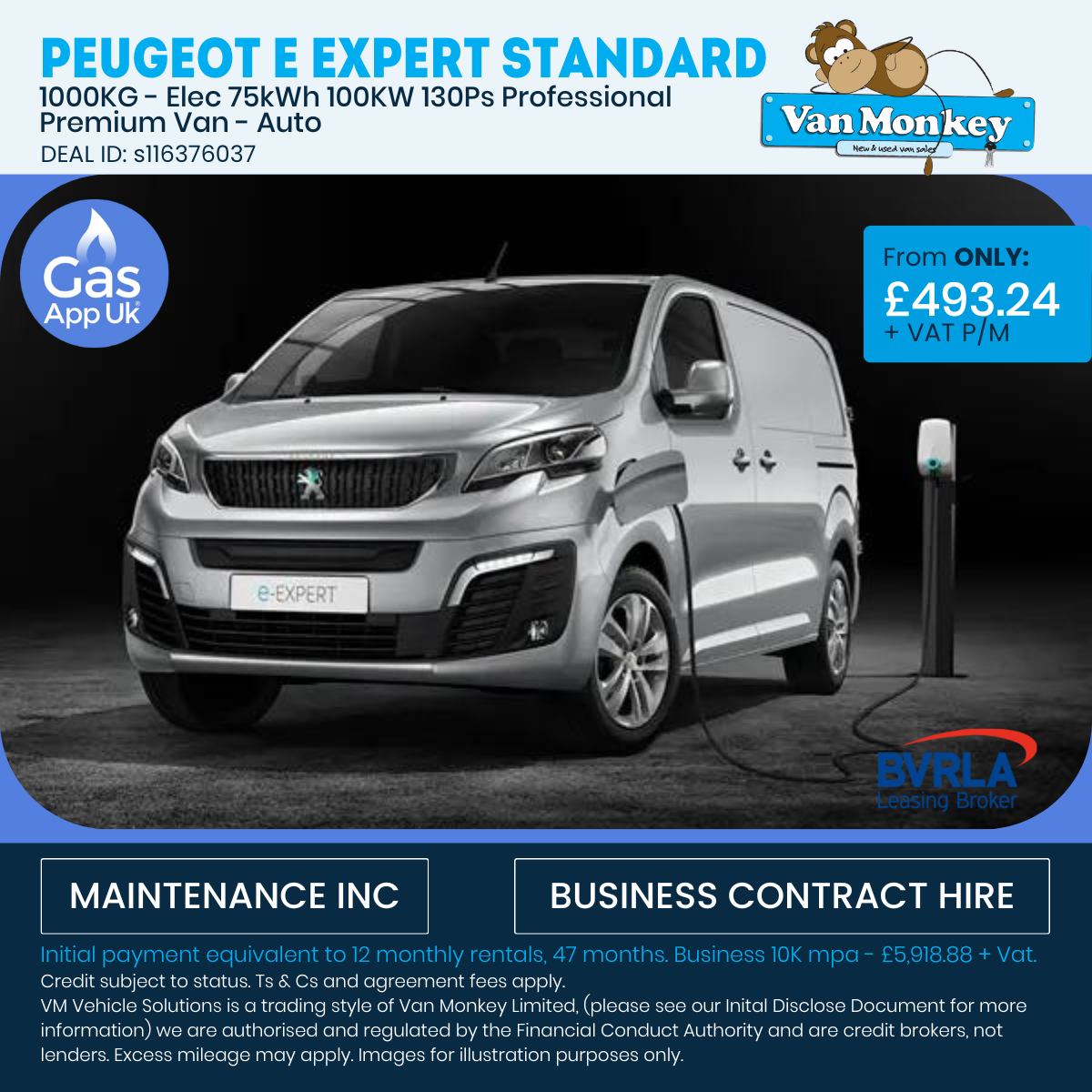Peugeot e-Expert - Gas App